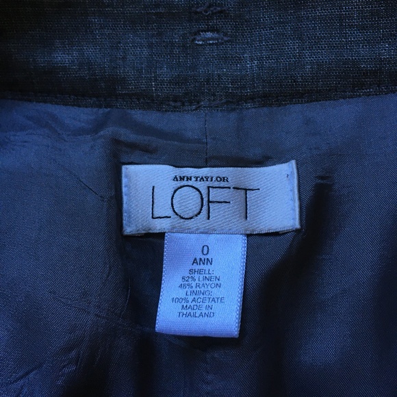 LOFT Silver Grey Shantung Jacket and matching Pants size 0 - Picture 9 of 9